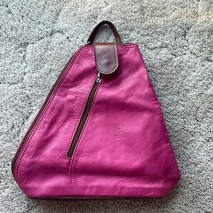 Vera Pelle Leather Backpack Made in Italy